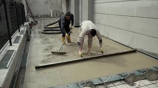 Floortech Prerit: pavimentazioni in calcestruzzo architettonico per esterno in sasso lavato